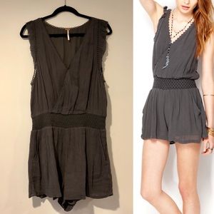 Free People Charcoal Romper